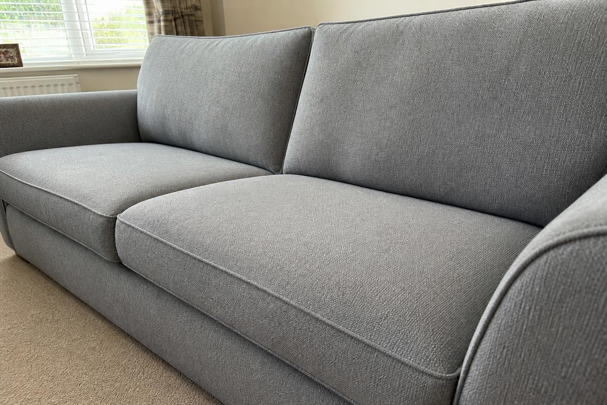 Fabric sofa after cleaning